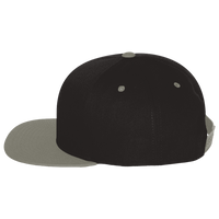 YP Classics Five-Panel Cotton Twill Snapback Cap, Black / Grey, Left Side view