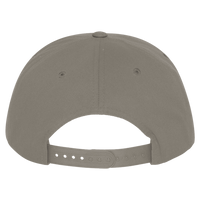 YP Classics Five-Panel Cotton Twill Snapback Cap, Dark Grey / Dark Grey, Back view