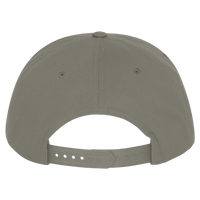 YP Classics Five-Panel Cotton Twill Snapback Cap, Grey / Grey, Back view