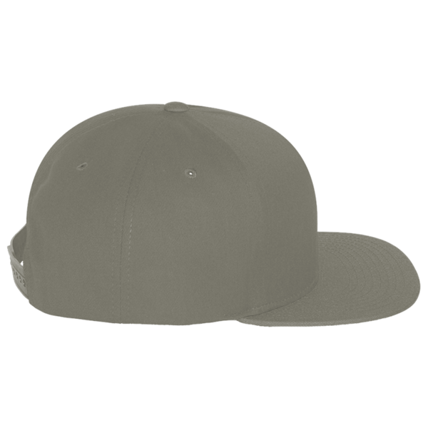 YP Classics Five-Panel Cotton Twill Snapback Cap, Grey / Grey, Right Side view