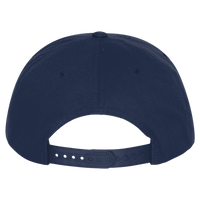 YP Classics Five-Panel Cotton Twill Snapback Cap, Navy / Navy, Back view