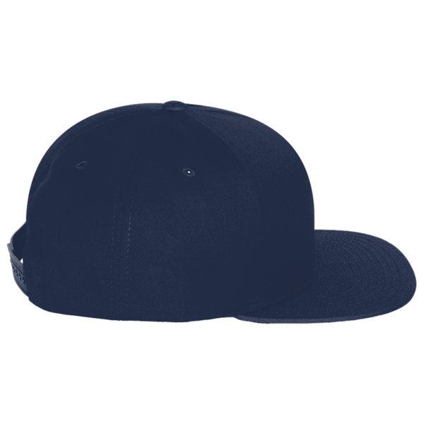 YP Classics Five-Panel Cotton Twill Snapback Cap, Navy / Navy, Right Side view