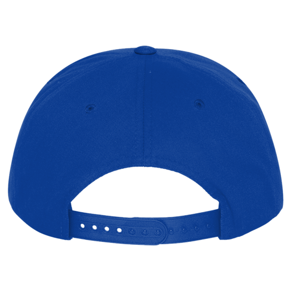 YP Classics Five-Panel Cotton Twill Snapback Cap, Royal Blue / Royal Blue, Back view