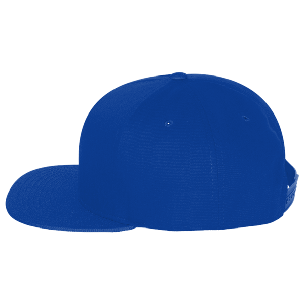 YP Classics Five-Panel Cotton Twill Snapback Cap, Royal Blue / Royal Blue, Left Side view