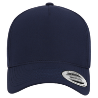 YP Classics Five-Panel Snapback with Perforated Cap, Navy, Front view