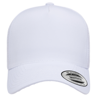 YP Classics Five-Panel Snapback with Perforated Cap, White, Front view
