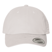 YP Classics Peached Cotton Twill Dad Hat, Light Grey, Front view