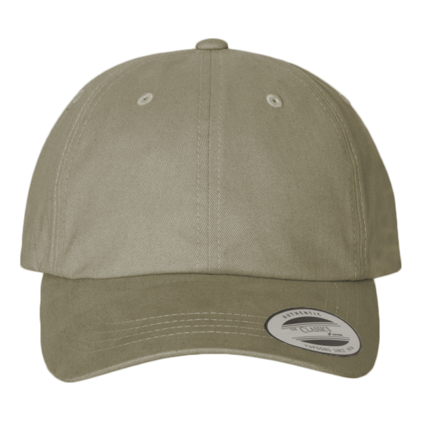 YP Classics Peached Cotton Twill Dad Hat, Loden, Front view