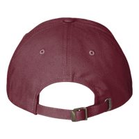 YP Classics Peached Cotton Twill Dad Hat, Maroon, Back view