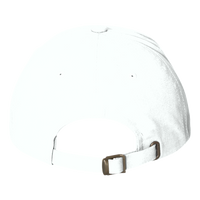 YP Classics Peached Cotton Twill Dad Hat, White, Back view