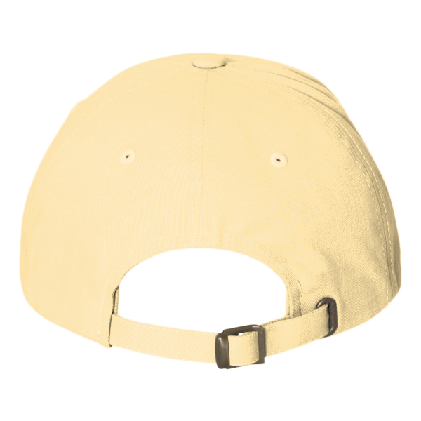 YP Classics Peached Cotton Twill Dad Hat, Yellow, Back view