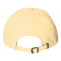 YP Classics Peached Cotton Twill Dad Hat, Yellow, Back view