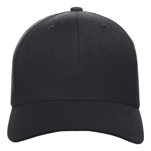 YP Classics Premium Curved Bill Snapback Cap, Black, Front view