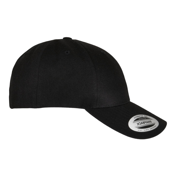 YP Classics Premium Curved Bill Snapback Cap, Black, Right Side view