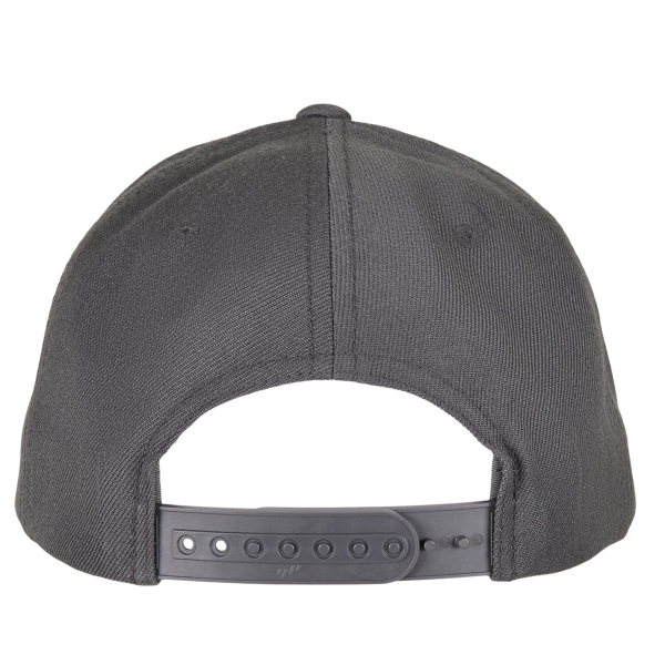 YP Classics Premium Curved Bill Snapback Cap, Dark Grey, Back view