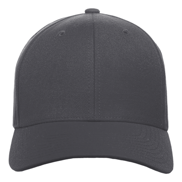YP Classics Premium Curved Bill Snapback Cap, Dark Grey, Front view