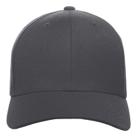 YP Classics Premium Curved Bill Snapback Cap, Dark Grey, Front view
