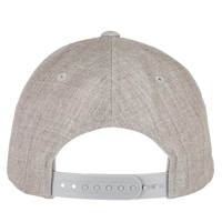 YP Classics Premium Curved Bill Snapback Cap, Heather Grey, Back view
