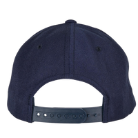 YP Classics Premium Curved Bill Snapback Cap, Navy, Back view