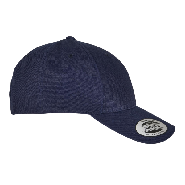 YP Classics Premium Curved Bill Snapback Cap, Navy, Right Side view