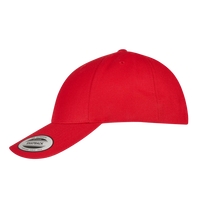 YP Classics Premium Curved Bill Snapback Cap, Red, Left Side view