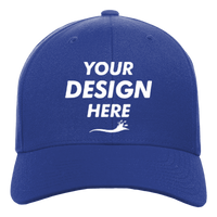YP Classics Premium Curved Bill Snapback Cap, Royal, Front view, Mockup