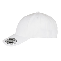 YP Classics Premium Curved Bill Snapback Cap, White, Left Side view