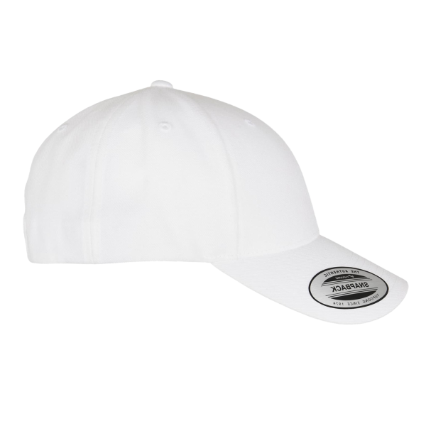 YP Classics Premium Curved Bill Snapback Cap, White, Right Side view