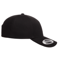 YP Classics Premium Five-Panel Curved Bill Snapback Cap, Black, Right Side view