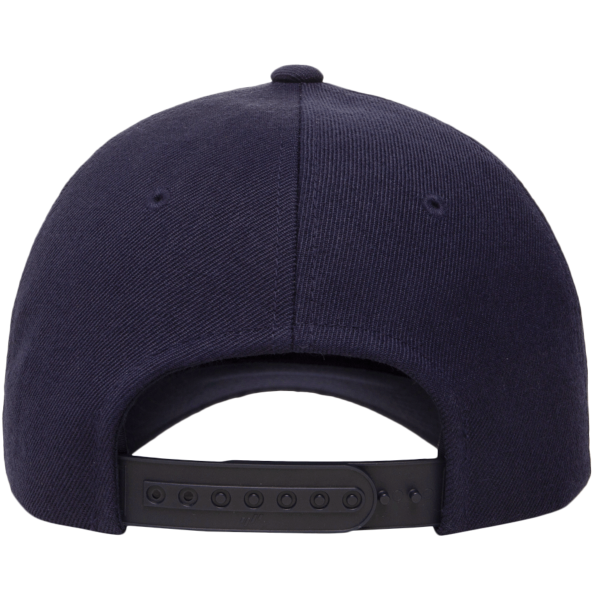 YP Classics Premium Five-Panel Curved Bill Snapback Cap, Navy, Back view