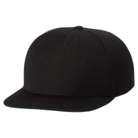 YP Classics Premium Five-Panel Snapback Cap, Black / Black, Front view