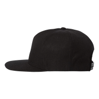 YP Classics Premium Five-Panel Snapback Cap, Black / Black, Left Side view