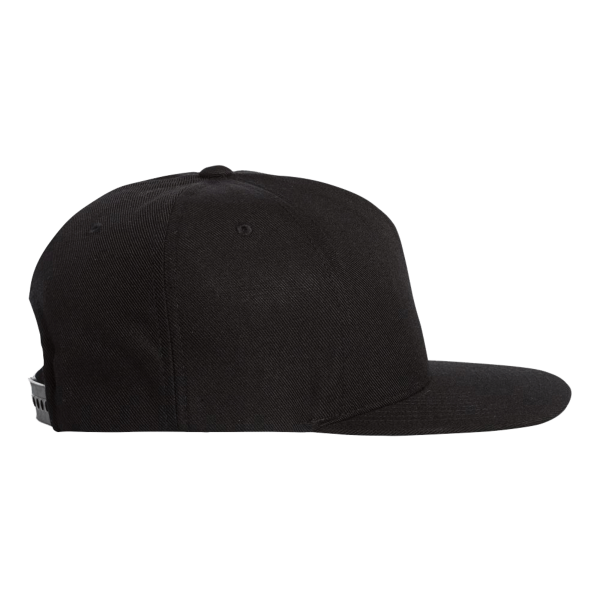 YP Classics Premium Five-Panel Snapback Cap, Black / Black, Right Side view
