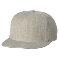 YP Classics Premium Five-Panel Snapback Cap, Heather Grey / Heather Grey, Front view