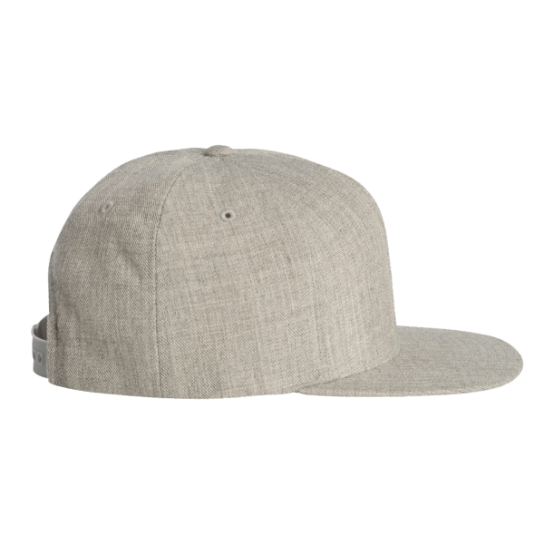 YP Classics Premium Five-Panel Snapback Cap, Heather Grey / Heather Grey, Right Side view