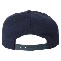 YP Classics Premium Five-Panel Snapback Cap, Navy / Navy, Back view