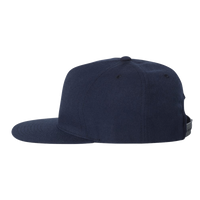 YP Classics Premium Five-Panel Snapback Cap, Navy / Navy, Left Side view