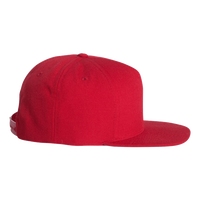 YP Classics Premium Five-Panel Snapback Cap, Red / Red, Right Side view