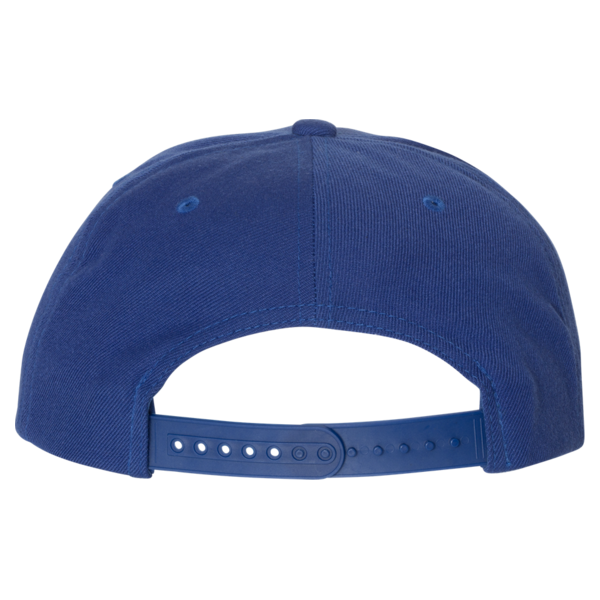 YP Classics Premium Five-Panel Snapback Cap, Royal / Royal, Back view