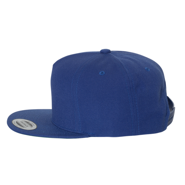 YP Classics Premium Five-Panel Snapback Cap, Royal / Royal, Left Side view