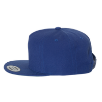 YP Classics Premium Five-Panel Snapback Cap, Royal / Royal, Left Side view