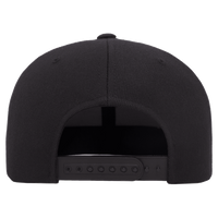 YP Classics Premium Flat Bill Snapback Cap, Black / Black, Back view