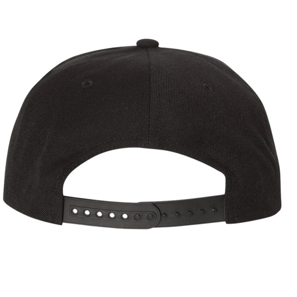 YP Classics Premium Flat Bill Snapback Cap, Black / Camo, Back view