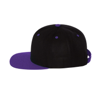 YP Classics Premium Flat Bill Snapback Cap, Black / Purple, Left Side view
