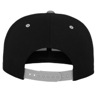 YP Classics Premium Flat Bill Snapback Cap, Black / Silver, Back view