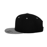YP Classics Premium Flat Bill Snapback Cap, Black / Silver, Left Side view