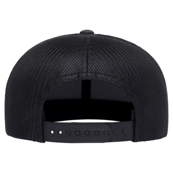 YP Classics Retro High Profile Trucker Cap, Charcoal / Black, Back view