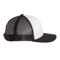 YP Classics Retro Trucker Cap, Black / White / Black, Right Side view