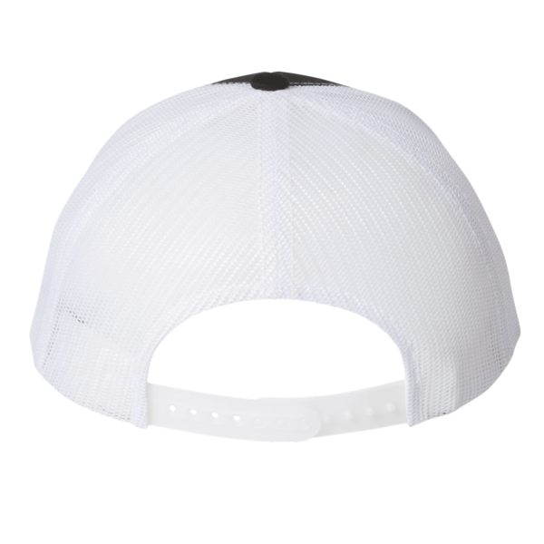 YP Classics Retro Trucker Cap, Black / White / White, Back view