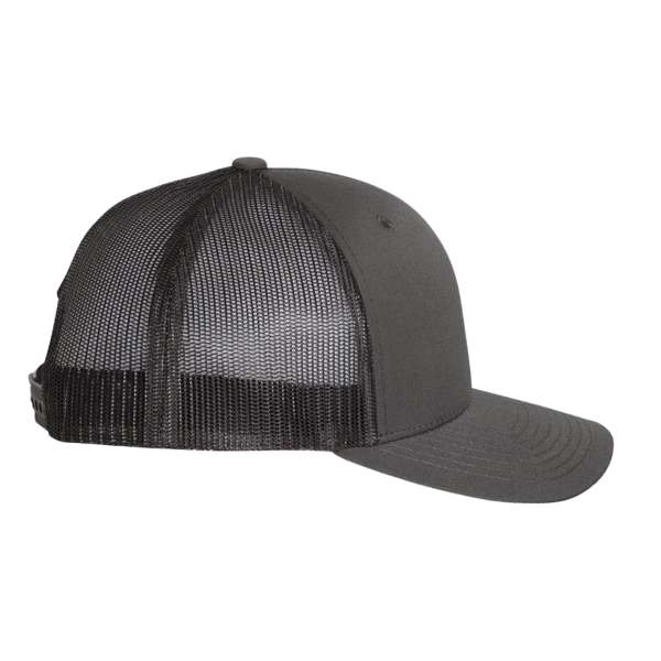 YP Classics Retro Trucker Cap, Charcoal / Black / Black, Right Side view